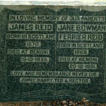 REID James 1870-1955 &amp; Jane Bowman Ferrier 1866-1951