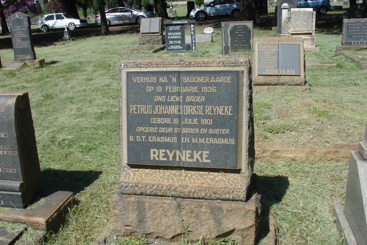 REYNEKE Petrus Johannes Dirkse 1901-1936