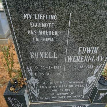 RIET Edwin Werendlay 1955- &amp; Ronell 1961-2006