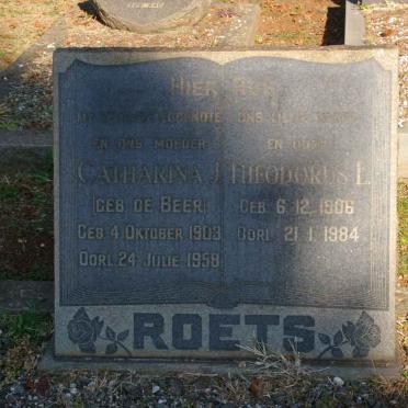 ROETS Theodorus L. 1906-1984 &amp; Catharina J. DE BEER 1903-1958