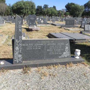 RÖNGE Johannes Jacobus, von 1913-1991 &amp; Johanna Jacoba 1913-1987 :: VON RÖNGE Maria Elizabeth 1953-2000