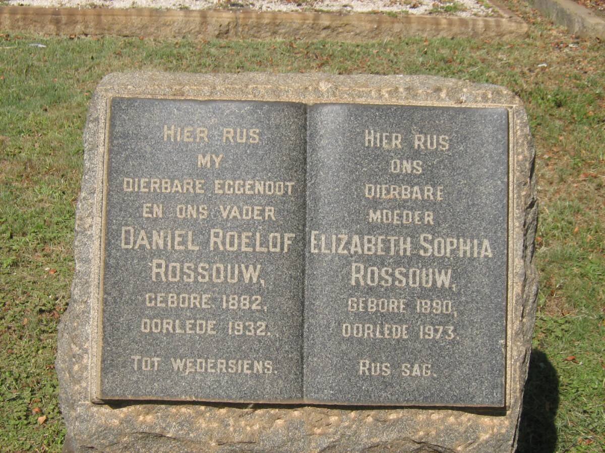 ROSSOUW Daniel Roelof 1882-1932 &amp; Elizabeth Sophia 1890-1973