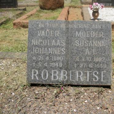ROBBERTSE Nicolaas Johannes 1880-1949 &amp; Susanna A.F. 1883-1968