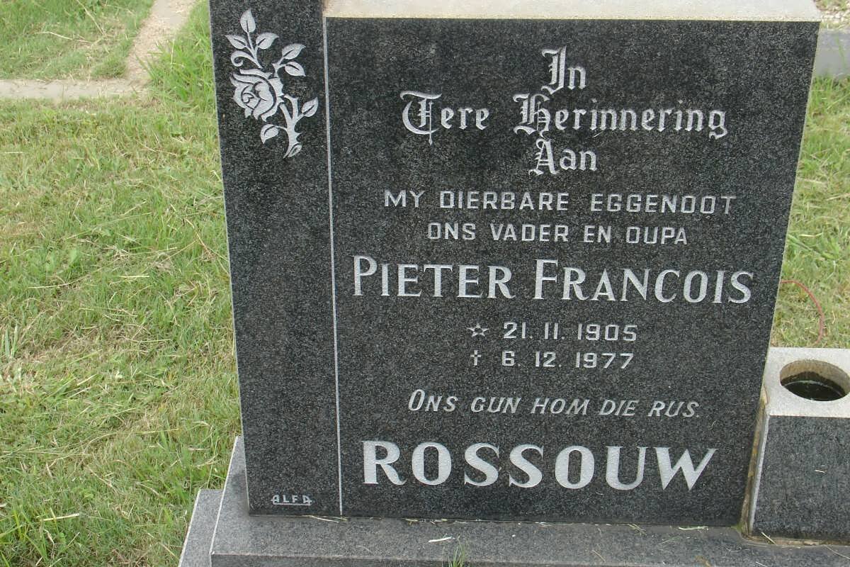 ROSSOUW Pieter Francois 1905-1977