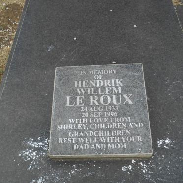 ROUX Frikkie, le 1910-1957 &amp; Johanna 1913-1965 :: LE ROUX Hendrik Willem 1933-1996