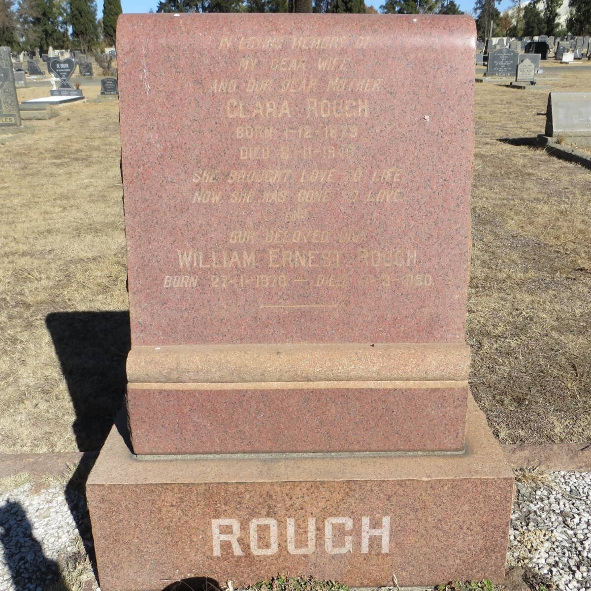 ROUCH William Ernest 1878-1950 &amp; Clara 1879-1949