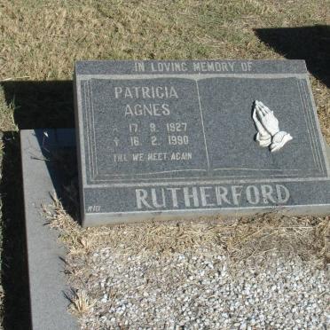 RUTHERFORD Patricia Agnes 1927-1990