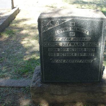 SAVAGE George Hayward 1887-1927