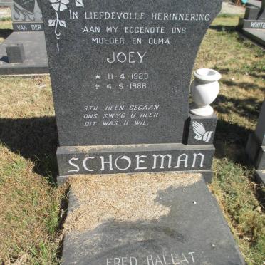 SCHOEMAN Joey 1923-1986