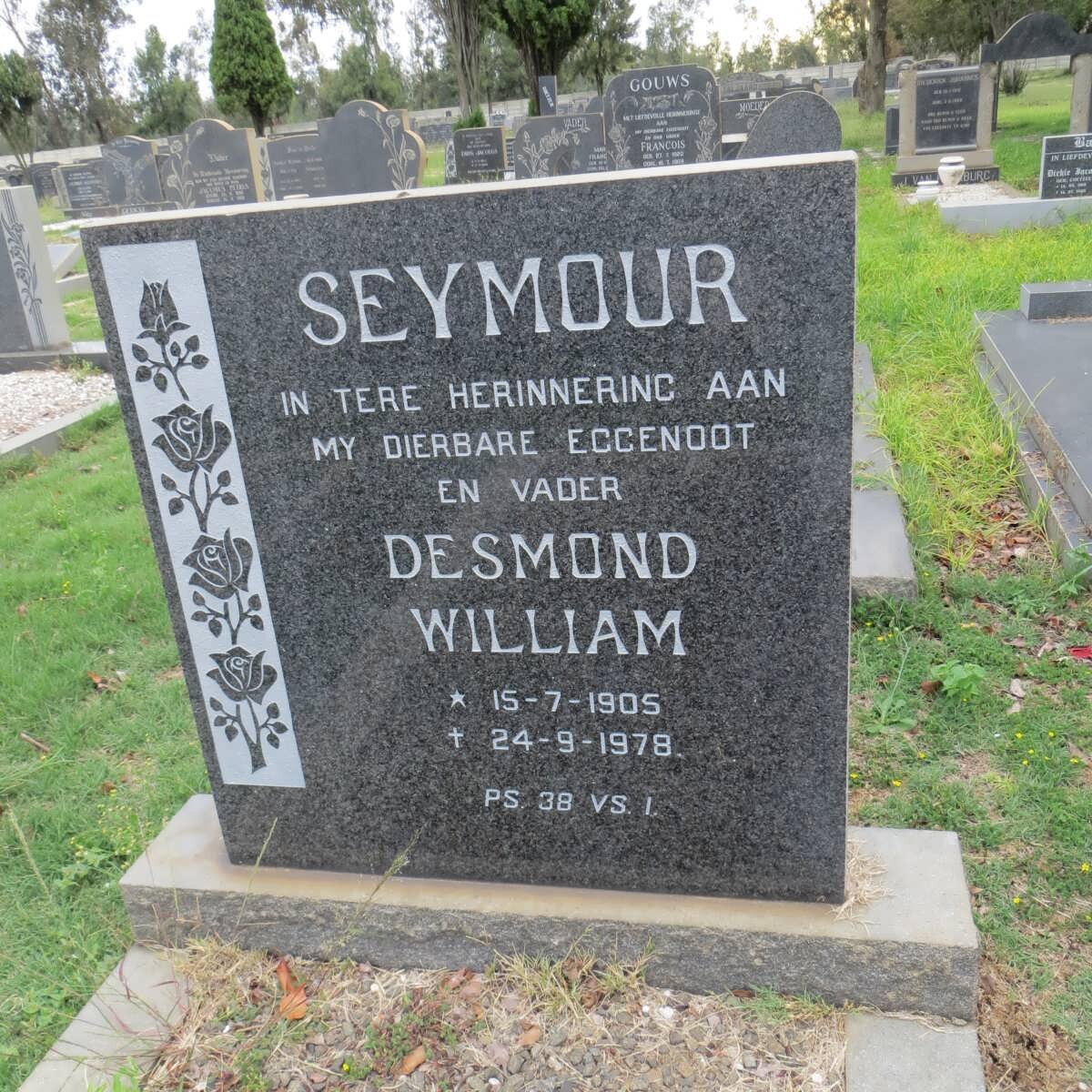 SEYMOUR Desmond William 1905-1978