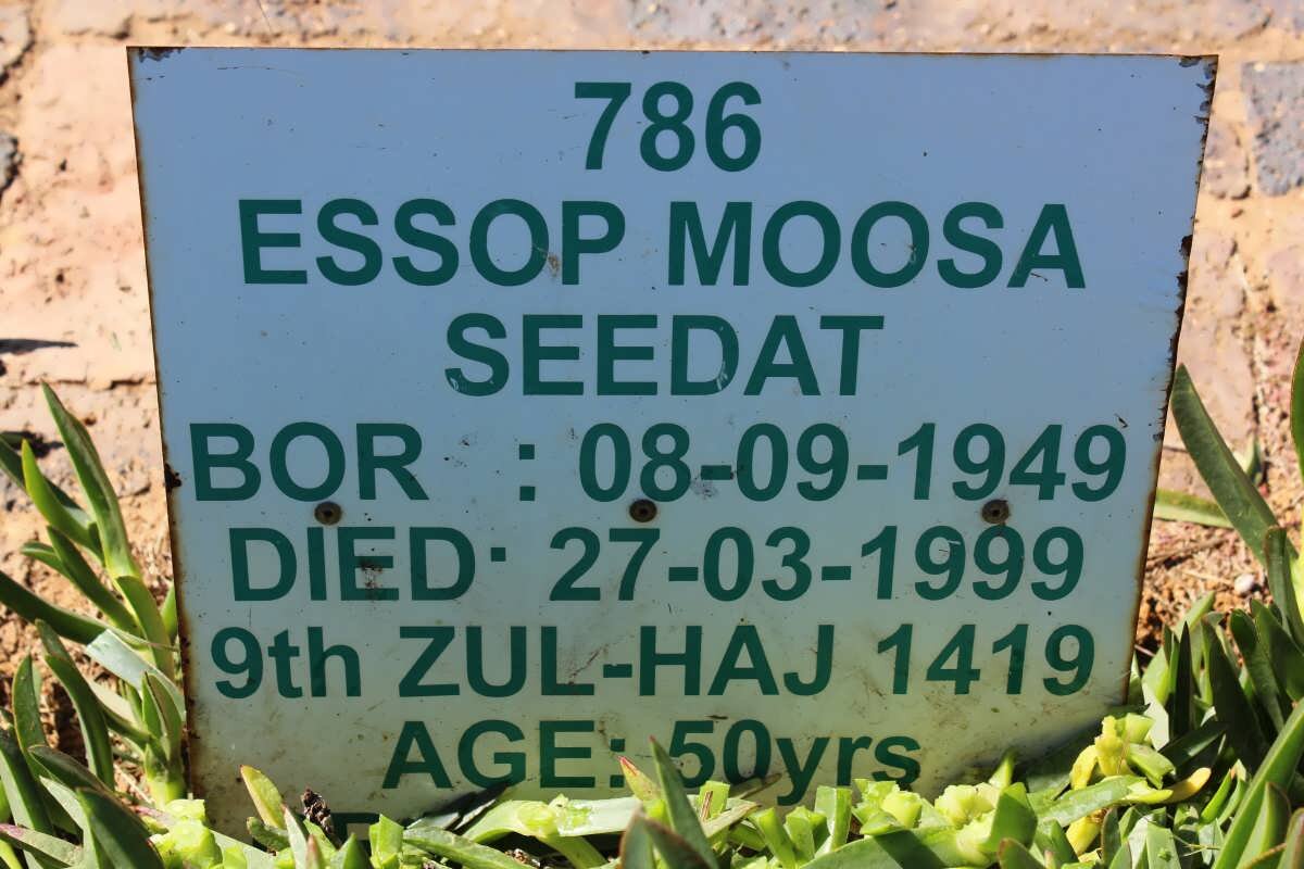 SEEDAT Essop Moosa 1949-1999