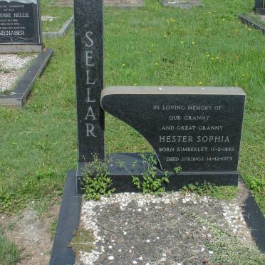 SELLAR Hester Sophia 1889-1973