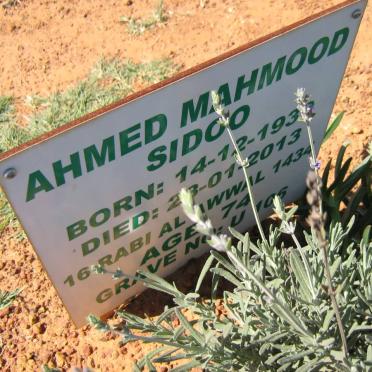 SIDOO Ahmed Mahmood 193?-2013