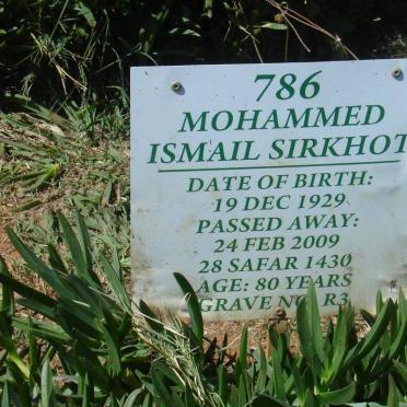 SIRKHOT Mohammed Ismail 1929-2009