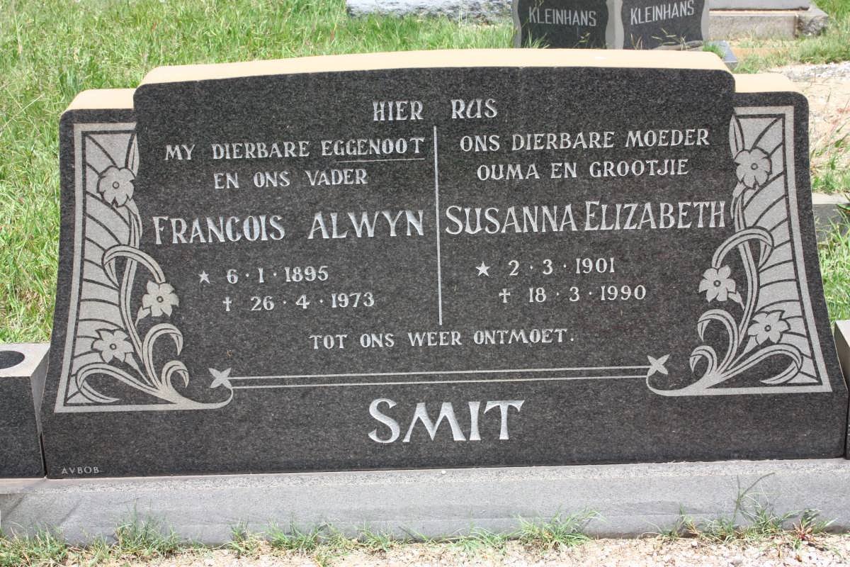 SMIT Francois Alwyn 1895-1973 &amp; Susanna Elizabeth 1901-1990