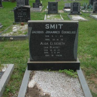 SMIT Jacobus Johannes Cornelius 1924-1979 &amp; Alida Elsiebeth BLACKIE 1927-1984