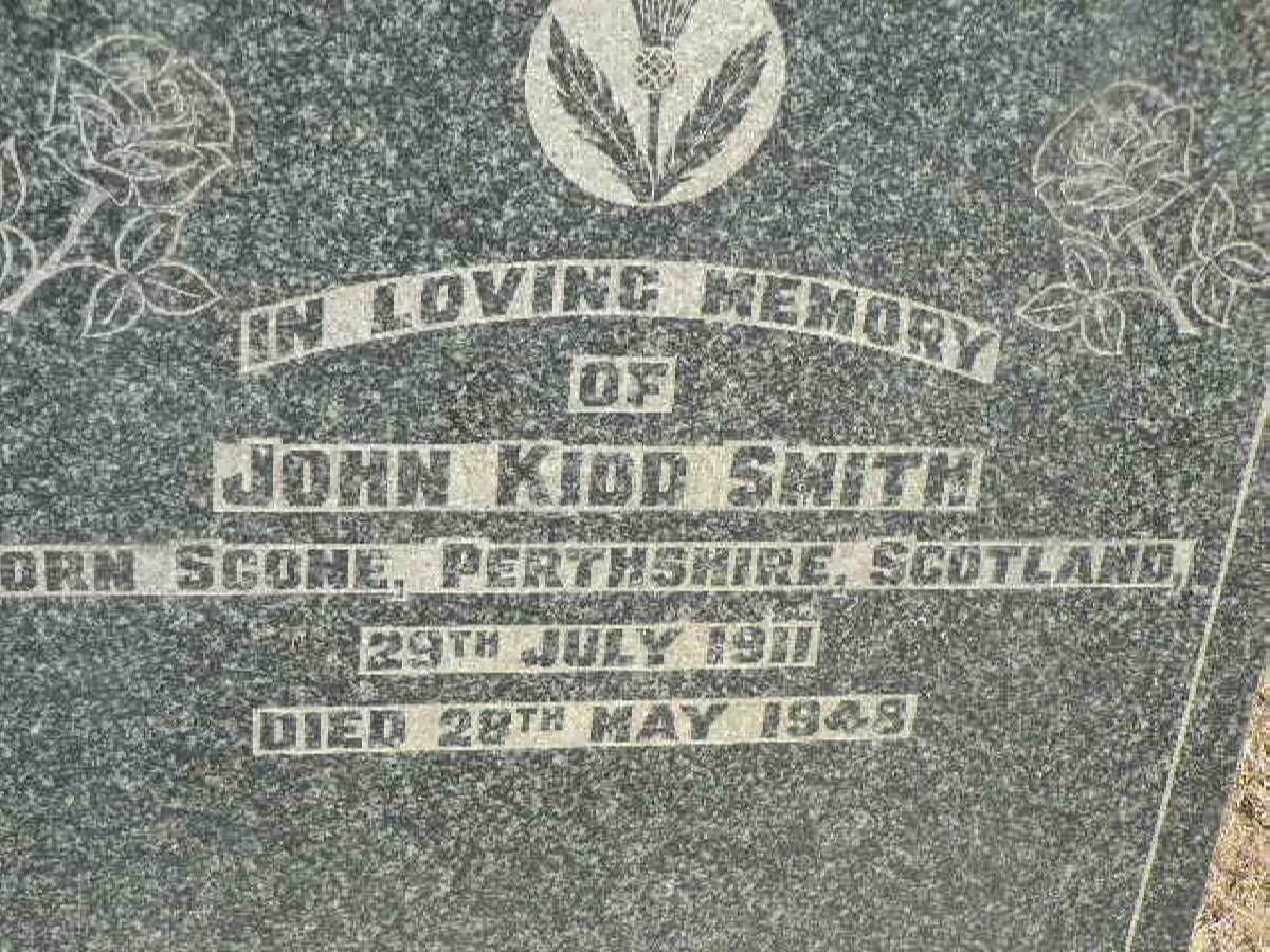 SMITH John Kidd 1911-1948