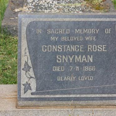 SNYMAN Constance Rose -1966