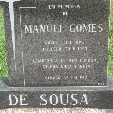 SOUSA Manuel Gomes, de 1925-1993