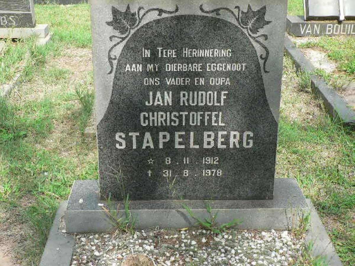 STAPELBERG Jan Rudolph Christoffel 1912-1978