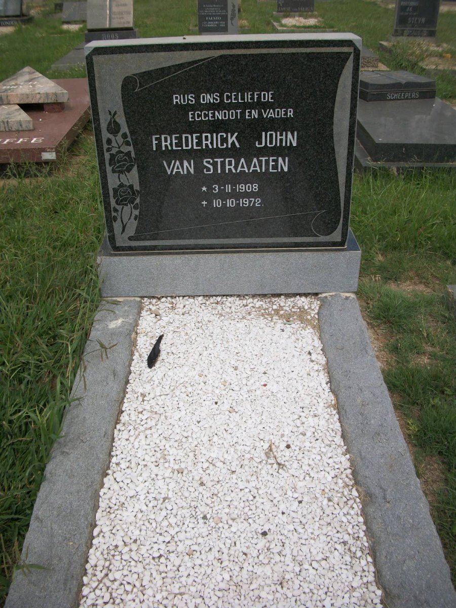 STRAATEN Frederick John, van 1908-1972