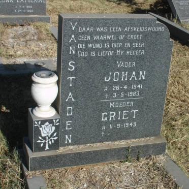STADEN Johan, van 1941-1983 &amp; Griet 1949-