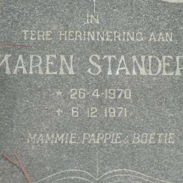 STANDER Karen 1970-1971