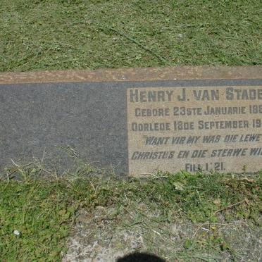 STADEN Henry J., van 1885-1945