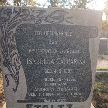 STOLTZ Andries Adriaan 1894-1972 &amp; Isabella Catharina 1897-1955