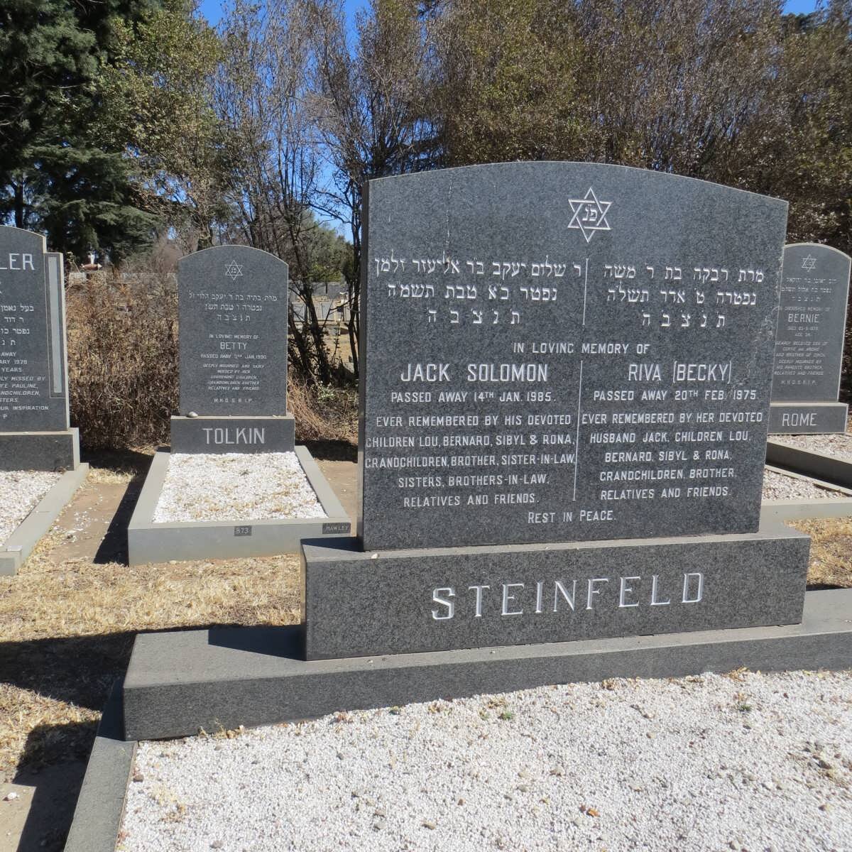 STEINFELD Jack Solomon -1985 &amp; Riva -1975