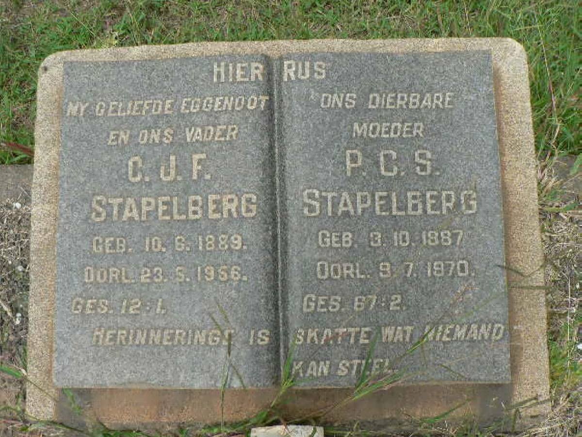 STAPELBERG C.J.F. 1889-1956 &amp; P.C.S. 1887-1970