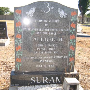 SURAN Lallgeeth 1930-1993