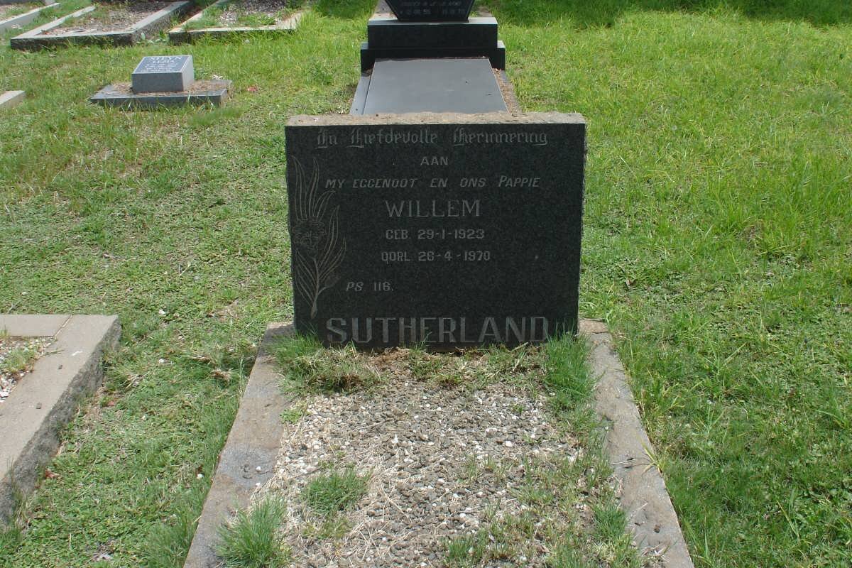 SUTHERLAND Willem 1923-1970