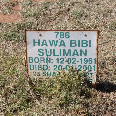 SULIMAN Hawa Bibi 1961-2001