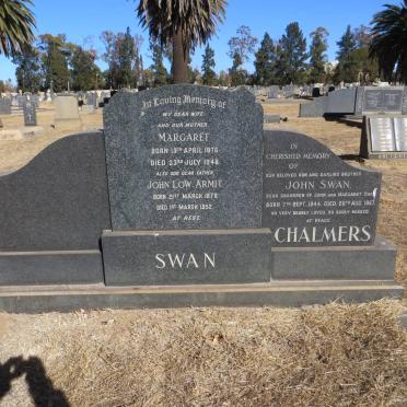SWAN John Low Armit 1878-1952 &amp; Margaret 1876-1948 :: CHALMERS John Swan 1944-1957