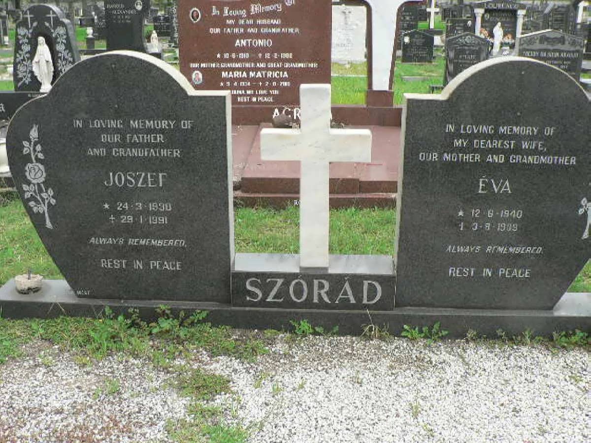 SZORAD Joszef 1930-1991 &amp; Eva 1940-1999