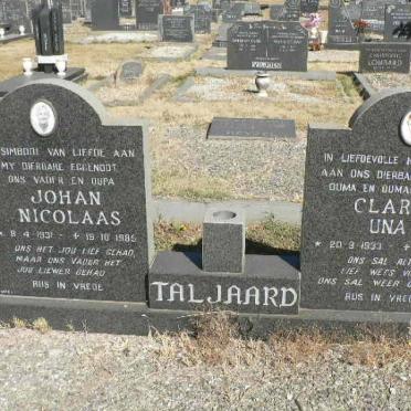 TALJAARD Johan Nicolaas 1931-1985 &amp; Clara Una 1933-2001