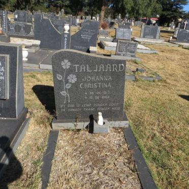 TALJAARD Johanna Christina 1917-1984
