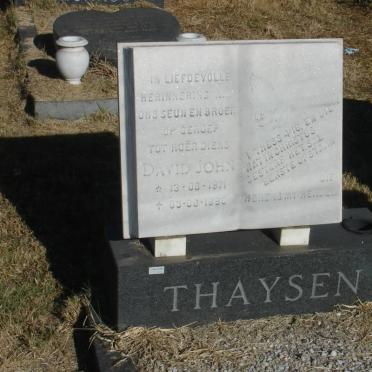 THAYSEN David John 1971-1990