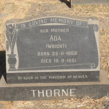 THORNE Ada nee WRIGHT 1866-1951