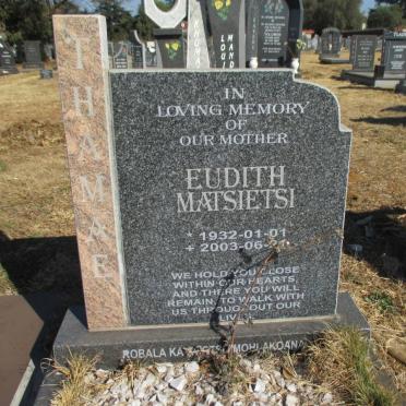 THAMAE Eudith Matsietsi 1932-2003