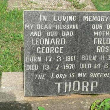 THORP Leonard George 1901-1970 &amp; Freda Rose 1901-1985