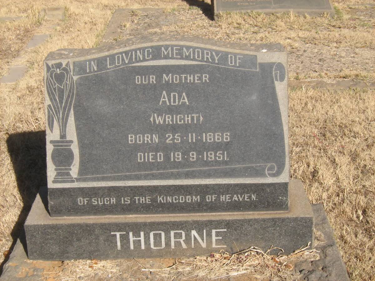 THORNE Ada nee WRIGHT 1866-1951