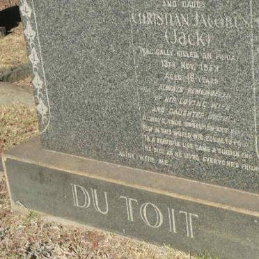 TOIT Christian Jacobus, du -1953