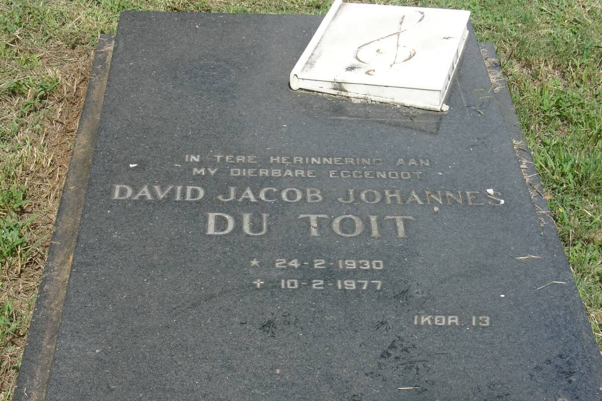 TOIT David Jacob Johannes, du 1930-1977