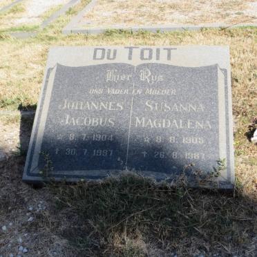 TOIT Johannes Jacobus, du 1904-1987 &amp; Susanna Magdalena 1905-1987