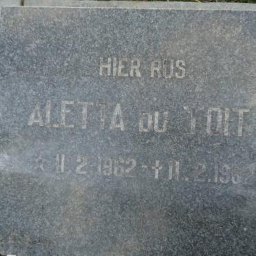 TOIT Aletta, du 1962-1962