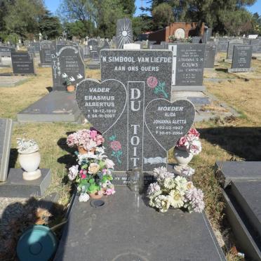 TOIT Erasmus Albertus, du 1919-2007 &amp; Alida Johanna Aletta 1927-2004