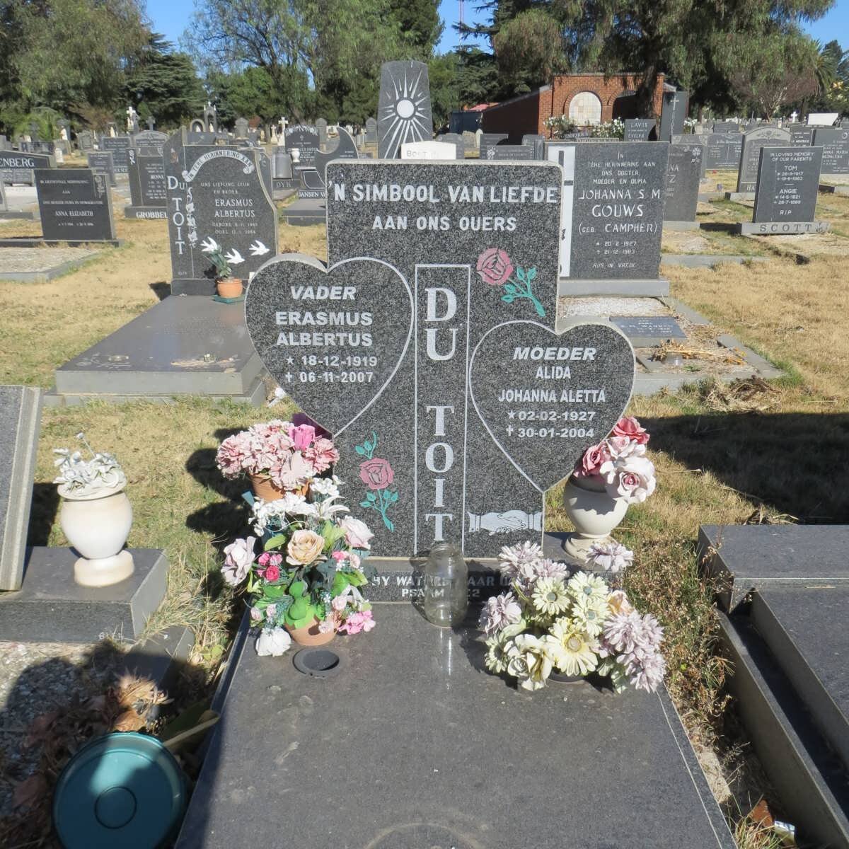 TOIT Erasmus Albertus, du 1919-2007 &amp; Alida Johanna Aletta 1927-2004