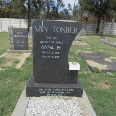 TONDER Anna M., van 1894-1974